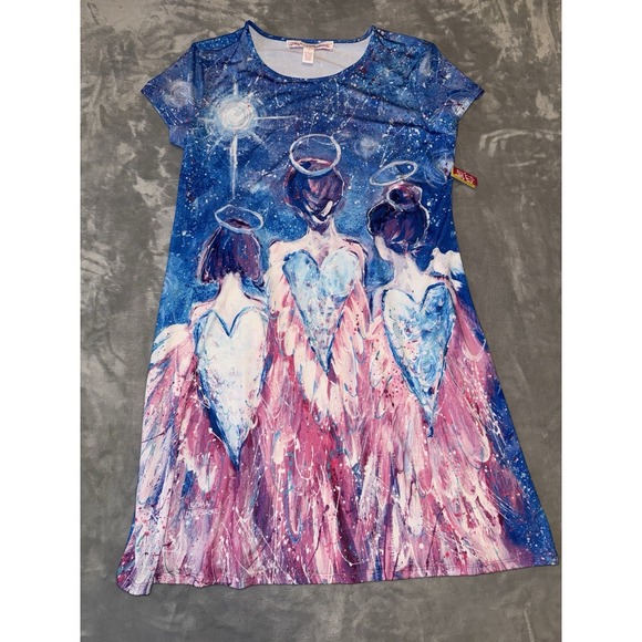 Leoma Lovegrove Dresses & Skirts - Leoma Lovegrove Women's Mystical Angel T-Shirt Dress Size Petite Medium Beach